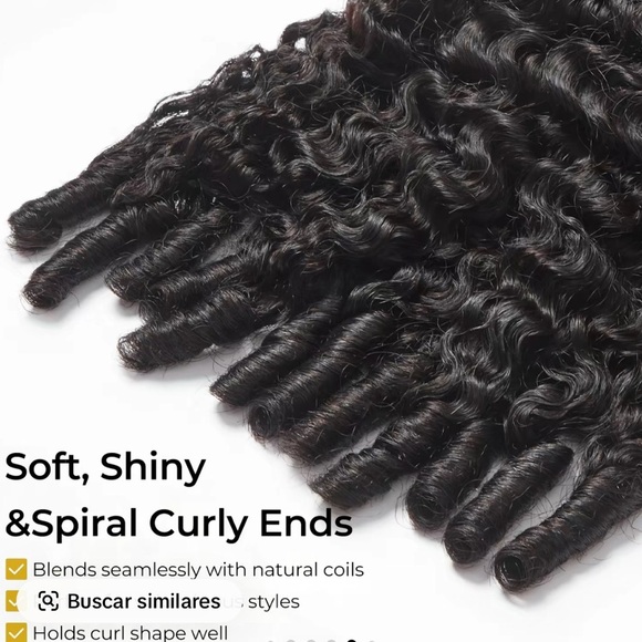 WeQueen Human Hair Bundle 3-Pack 100% Curly, 20", 22", 24" - Picture 3 of 6